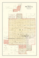 Vintage Map of Seneca, Kansas 1887