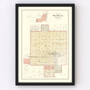 Vintage Map of Seneca, Kansas 1887