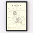 Vintage Map of Linden, Michigan 1889