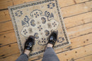 2x2.5 Vintage Distressed Oushak Square Rug Mat
