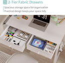 White Desk With Drawers 32 Inch Space Saving Home Office Desk