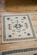 2x2 Vintage Distressed Oushak Square Rug Mat