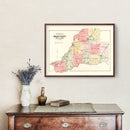 Vintage Map of Mason County, Illinois 1891