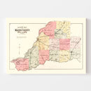 Vintage Map of Mason County, Illinois 1891