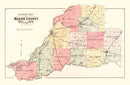 Vintage Map of Mason County, Illinois 1891
