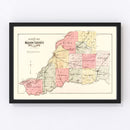 Vintage Map of Mason County, Illinois 1891