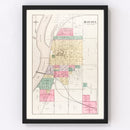 Vintage Map of Havana, Illinois 1891