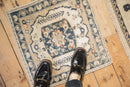 2x2 Vintage Distressed Oushak Square Rug Mat
