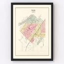 Vintage Map of Bath, Illinois 1891