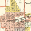 Vintage Map of Lawler, Iowa 1892