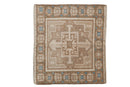 2x2.5 Vintage Distressed Oushak Square Rug Mat