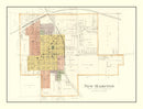 Vintage Map of New Hampton, Iowa 1892