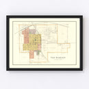 Vintage Map of New Hampton, Iowa 1892