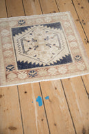2x2 Vintage Distressed Oushak Square Rug Mat