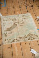 2x2 Vintage Distressed Oushak Square Rug Mat