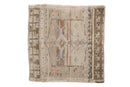 2x2 Vintage Distressed Oushak Square Rug Mat