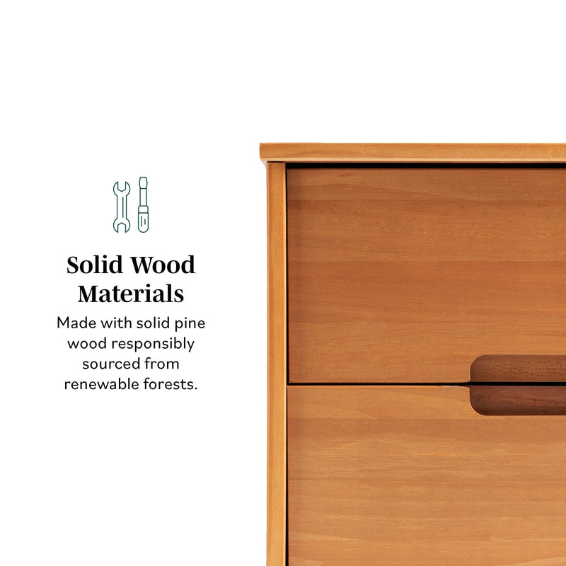 Sloane Mid Century Modern Solid Wood Nightstand