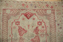 1.5x2 Vintage Distressed Oushak Square Rug Mat