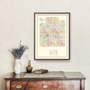 Vintage Map of Lapeer County, Michigan 1893