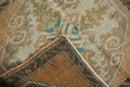 2.5x2.5 Vintage Distressed Oushak Square Rug Mat