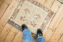 2x2.5 Vintage Distressed Oushak Square Rug Mat