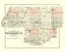 Vintage Map of Woodford County, Illinois 1893