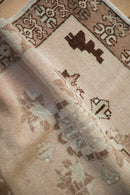 2.5x2.5 Vintage Distressed Oushak Square Rug Mat