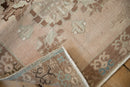 2.5x2.5 Vintage Distressed Oushak Square Rug Mat