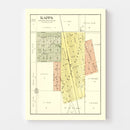 Vintage Map of Kappa, Illinois 1893