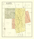 Vintage Map of Kappa, Illinois 1893
