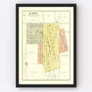 Vintage Map of Kappa, Illinois 1893
