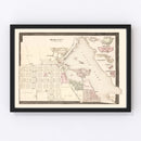 Vintage Map of Rome City, Indiana 1893