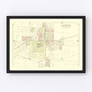 Vintage Map of Clinton, Illinois 1894