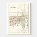 Vintage Map of Washtenaw County, Michigan 1895
