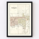Vintage Map of Washtenaw County, Michigan 1895