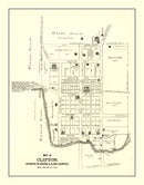 Vintage Map of Clifton, Ohio 1896