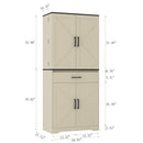 Modern Wooden Cabinet with Sturdy Frame for Living Room, Entryway, Bedroom, Hallway, Office, with LEDs,with Drawer