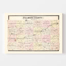 Vintage Map of Fillmore County, Illinois 1896