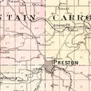 Vintage Map of Fillmore County, Illinois 1896