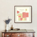 Vintage Map of Darlington, Indiana 1898