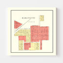 Vintage Map of Darlington, Indiana 1898