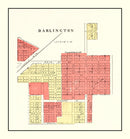 Vintage Map of Darlington, Indiana 1898