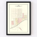 Vintage Map of Patoka, Indiana 1899