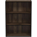 Pasir 3-Tier Open Shelf Bookcase Columbia Walnut Finish