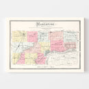 Vintage Map of Muscatine, Iowa 1899