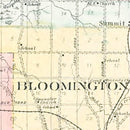 Vintage Map of Muscatine, Iowa 1899