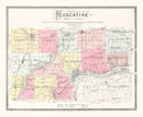 Vintage Map of Muscatine, Iowa 1899
