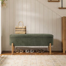 Green Oversized Storage Solution Bench Ottoman Bedroom