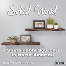 RESTORE Trail Brown 24 in. Live Edge Wood Shelf (Wood Only)