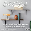 RESTORE Trail Brown 36 in. Live Edge Wood Shelf (Wood Only)